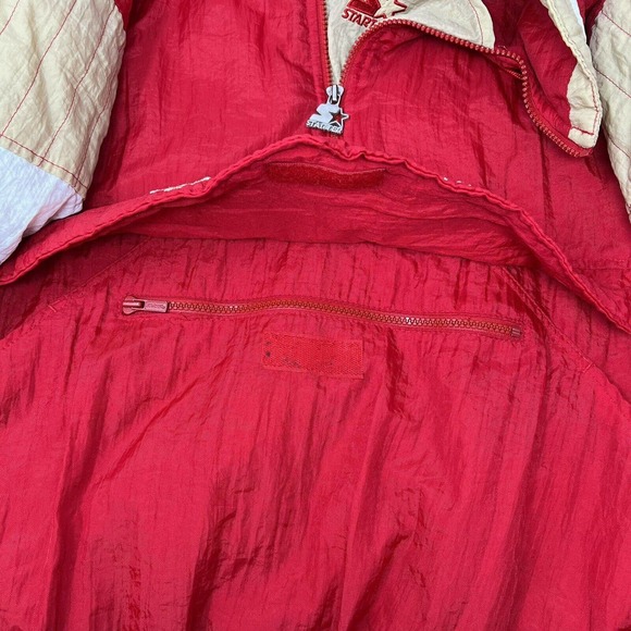 Vintage NFL Starter San Francisco 49ers Puffer Jacket Men's Sz Large Red/Gold - Picture 6 of 11